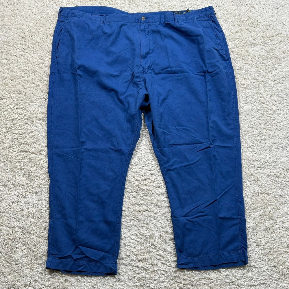 Polo Ralph Lauren Pants 56BX30 (Fits 56X29) Blue Classic Fit Linen Cotton